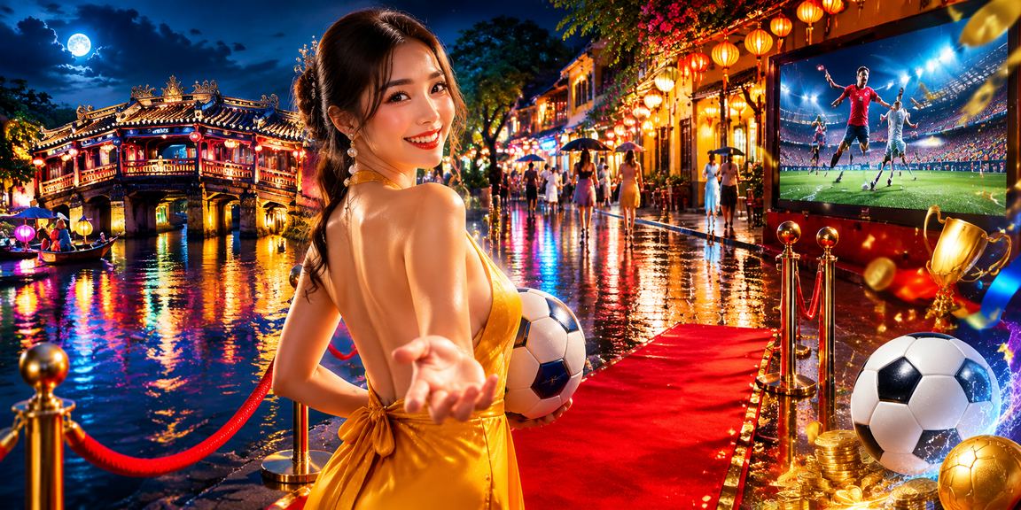 Người chơi tại chợ đêm Hội An theo dõi kết quả cá cược thể thao trực tuyến