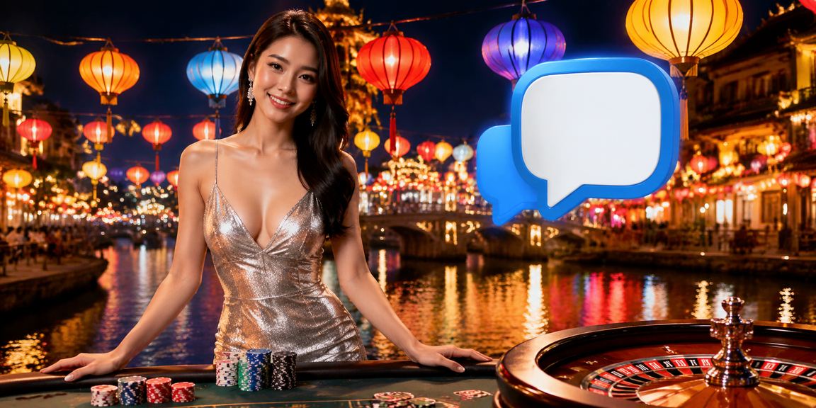 Không khí chợ đêm Huế với người dùng theo dõi kết quả và phân tích trò chơi trực tuyến